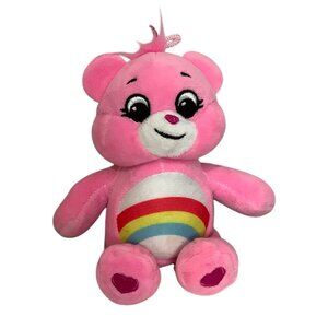 Care Bears Cheer Bear Rainbow Belly Pink Plush Toy 7" Basic Fun 2021 Collectible